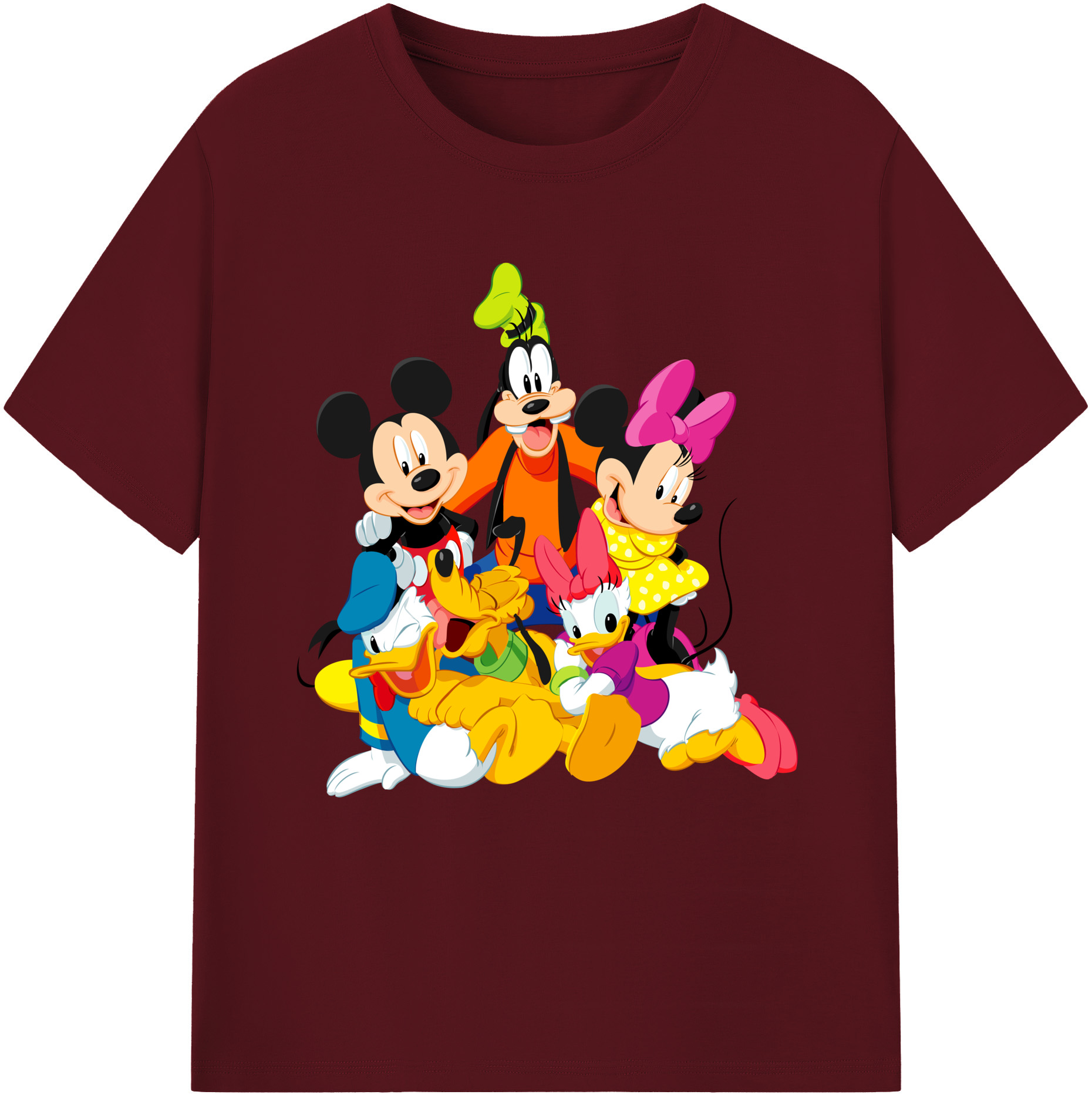 （画像用） ミッキーマウス Mickey Mouse 綿100％半袖Tシャツ（フロントプリント）